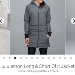 Lululemon Long & Short Of It Jacket size 10